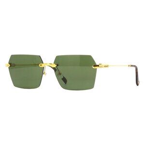 A0729Z New HUBLOT Gold Rimless Square H057 120 GRF Sunglasses Women